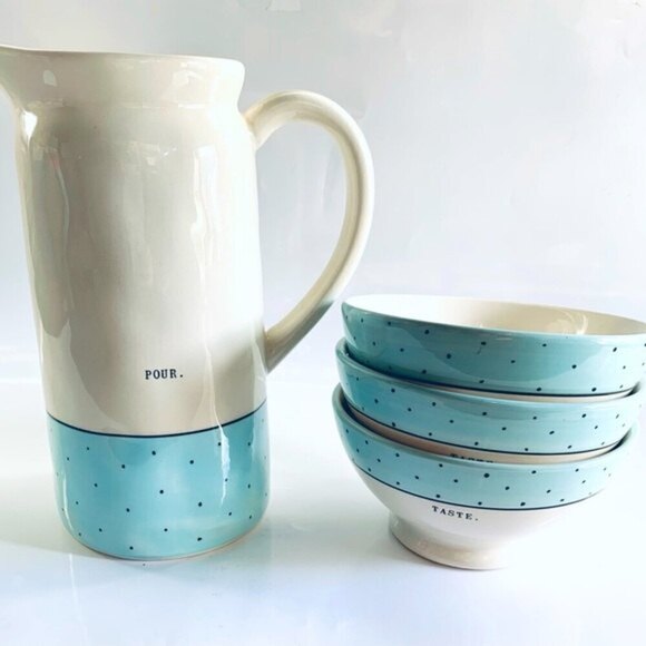 Rae Dunn Pitcher Bowl Set - Picture 1 of 7